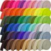 Windyun 48 Rolls Heavy Cotton Webbing 157.5 Yard 48 Color Mixed Polyester Cotton Webbing Strap Tote Bags Leash Straps for Making Bag Handles Cloth Belt Crafts Outdoor Accessories Supplies(1" Wide) view 1