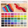 Windyun 48 Rolls Heavy Cotton Webbing 157.5 Yard 48 Color Mixed Polyester Cotton Webbing Strap Tote Bags Leash Straps for Making Bag Handles Cloth Belt Crafts Outdoor Accessories Supplies(1" Wide) view 2