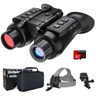 Miasazyr Night Vision Goggles - 4K Night Vision Binoculars for Adults, 1312FT Digital Night Vision, Head-Mounted Infrared Goggles for Viewing in The Dark, 8X Digital Zoom