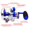 PROBEROS Conventional Reel Trolling Reels - Lever Drag Deep Sea Ocean Big Game Offshore Jigging Fishing Reels - Blue Silver (500, Right) view 3
