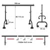 Ballet bar,Adjustable Dance Stick,Dance Practice Bar Professional Mobile Pole Basic Skill Presser in Room Home Studio Ballet Barre, Lifting Portable for Freestanding Adjustable Stretch Pilates Active view 2