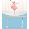 Ballet bar,Adjustable Dance Stick,Ballet Barre Wall-Mounted Height Adjustable Ballet Bar Professional Dancing Stretching Stick Heavy Duty Wooden Horizontal Pole Tripod Support for Adults and Kids(Silv view 2