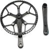 BESNIN Crankset 53T 56T 58T Single Speed Bike Crankset 170mm BCD Single Crankarms for Bicycle Square crankset Black (56T) view 2