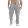 AIFARLD Mens Sweatpants Baggy Casual Cargo Sweat Pants for Men Straight Leg Lounge Drawstring with Pockets Open Bottom Light Grey view 2