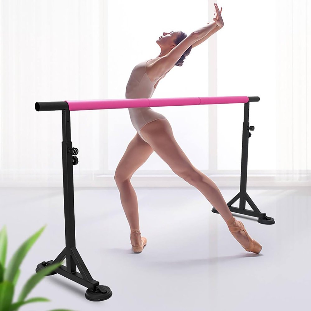 Ballet bar,Adjustable Dance Stick,Ballet Barre Professional Detachable Mobile Ballet Bar Length 1.5m Height Adjustable Yoga Dance Stretch Sticks Freestanding Portable Ballet Pole Triangle Support for