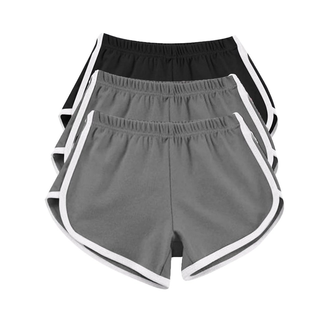 JOFOW Workout Shorts Women's Athletic Shorts Flowy Athletic Shorts for Women Shorts Women (3-E-3pcs,Small)