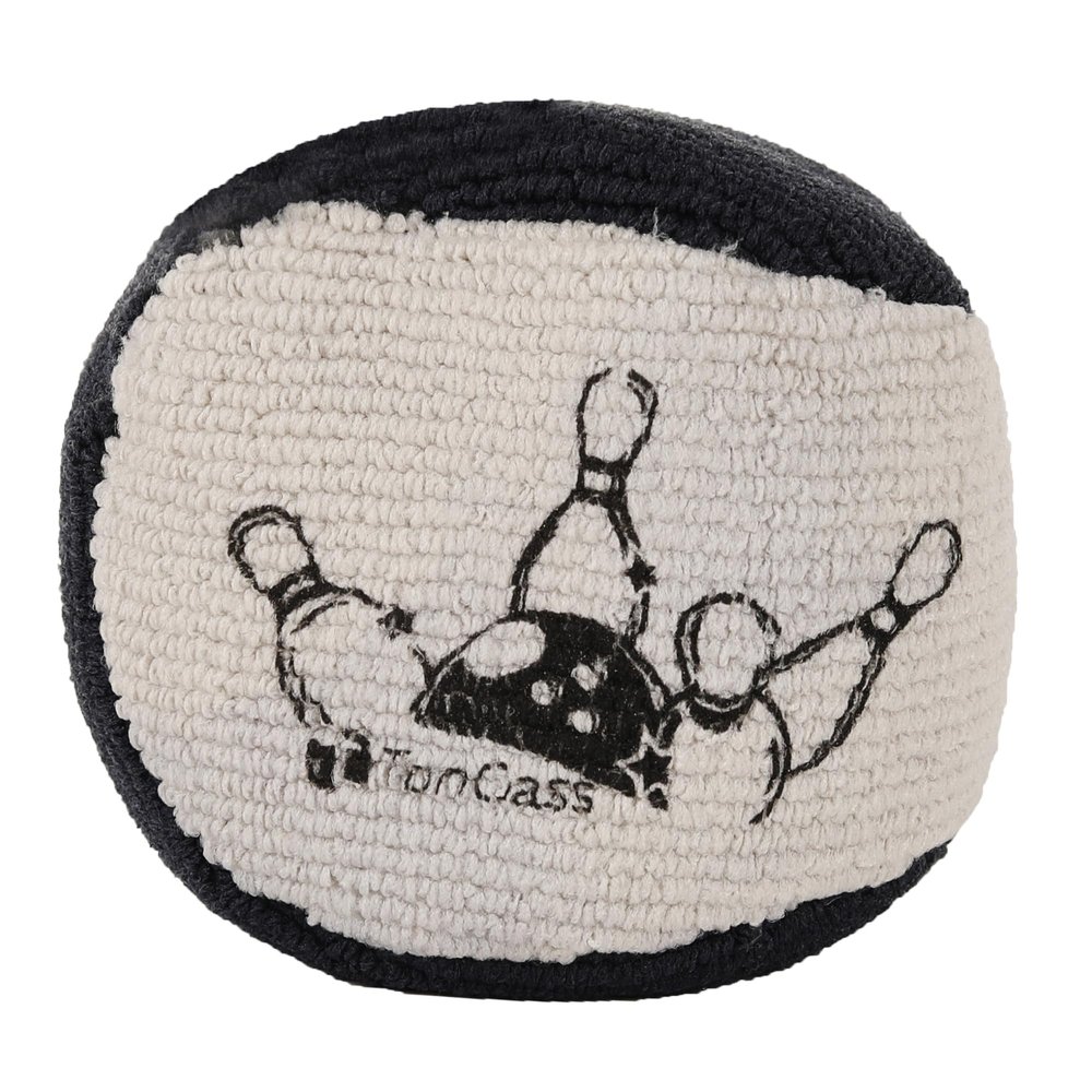 TonGass Microfiber Ultra Dry Bowling Grip Ball, Microfiber Bowling Grip Bags, Bowlings Powder Bag for Hands Use - Black & Grey