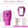 dabria Water Bottle Carrier Bag with Phone Pocket for Stanley 40/30 oz Tumbler Neoprene Water Bottle Holder Pouch with Adjustable Strap Bollus with Straw Cover for Stanley Cup Accessories view 2