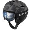 Odoland Snowboard Helmet, Ski Helmet with Ski Goggles for Adults, Durable PC Shell & EPS Foam, Safety Snow Helmets Goggles for Men Women Youth, Rock Black, M view 1