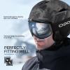 Odoland Snowboard Helmet, Ski Helmet with Ski Goggles for Adults, Durable PC Shell & EPS Foam, Safety Snow Helmets Goggles for Men Women Youth, Rock Black, M view 4