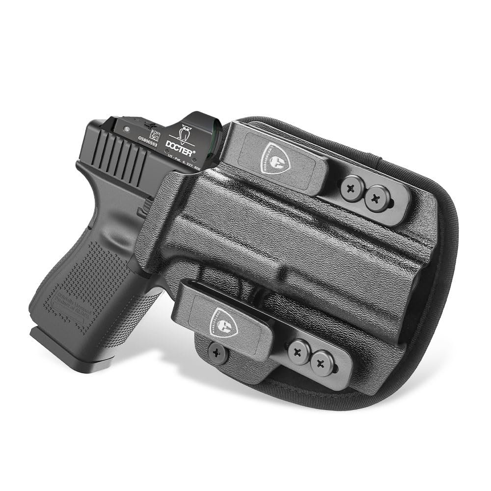 WARRIORLAND IWB Hybrid Kydex&Nylon Gun Holster for Glock 17/21/ 22/34 Gen 3 4 5 & Glock 31 Gen 3 4 & MOS, Optics Cut Pistol Holster, Concealed Carry Holster for Men/Women, Right Hand