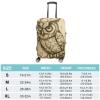 Travel Luggage Cover Suitcase Cover Suitcase Protector Pencil Drawing Owl Luggage Covers Washable Baggage Cover Elastic Anti-Scratch Suitcase Case Protector for Adult Personalized Suitcase Covers view 2