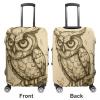Travel Luggage Cover Suitcase Cover Suitcase Protector Pencil Drawing Owl Luggage Covers Washable Baggage Cover Elastic Anti-Scratch Suitcase Case Protector for Adult Personalized Suitcase Covers view 3