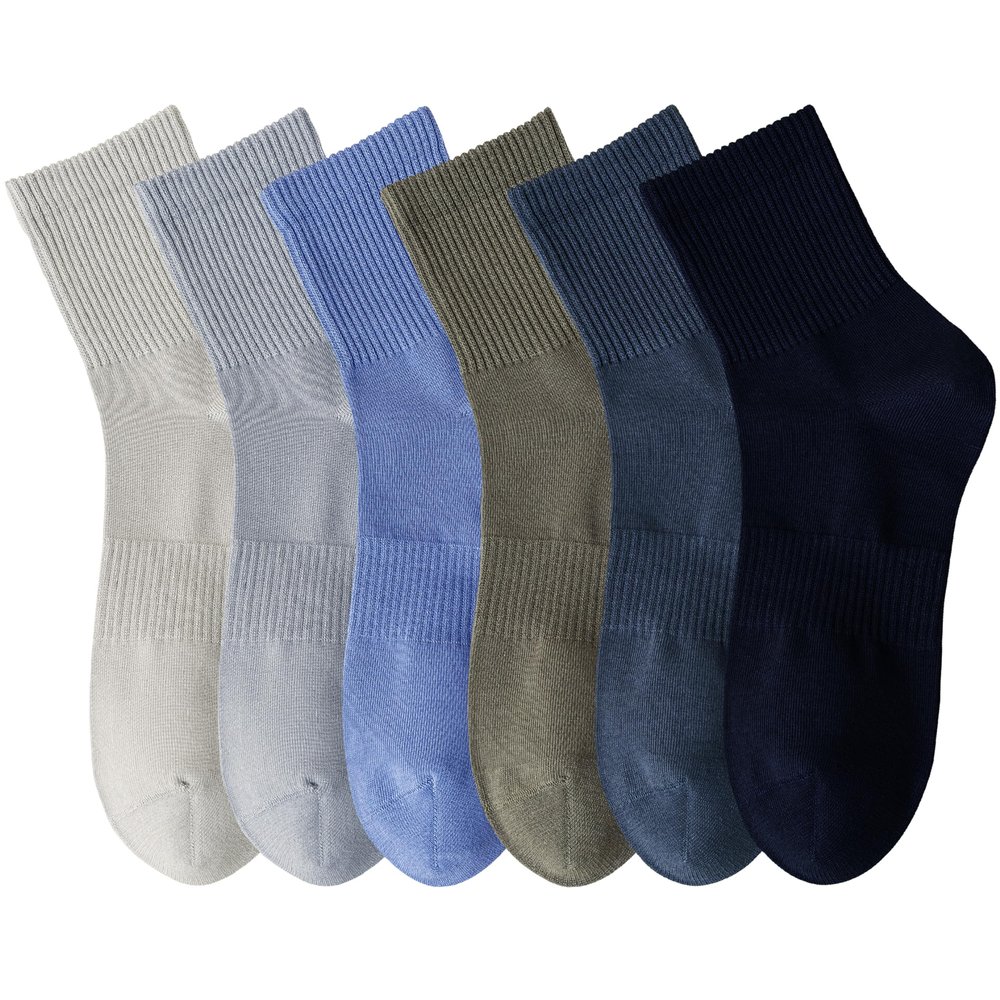 MAGIARTE Mens Mini Crew Above Ankle Pure Cotton Athletic Casual Multicolor Running Socks for men 6 Pack(Color#07XL)
