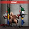 JOMEED Squat Rack Power Cage Multi-Functional Power Rack with Weight Plate Holders, Pull-Up Bars, J-Hooks, Spotter Arms and Olympic Bar Storage 1000LBS Capacity Black view 4