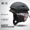 Odoland Ski Helmet, Snowboard Helmet with Ski Goggles for Adults and Youth, Audio Compatible, Shockproof, Windproof, Safety Snow Sports Helmet and Protective Glasses for Men Women, Black Orange, M view 4