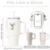dabria Water Bottle Carrier Bag with Phone Pocket for Stanley 40/30 oz Tumbler Neoprene Water Bottle Holder Pouch with Adjustable Strap Bollus with Straw Cover for Stanley Cup Accessories view 2