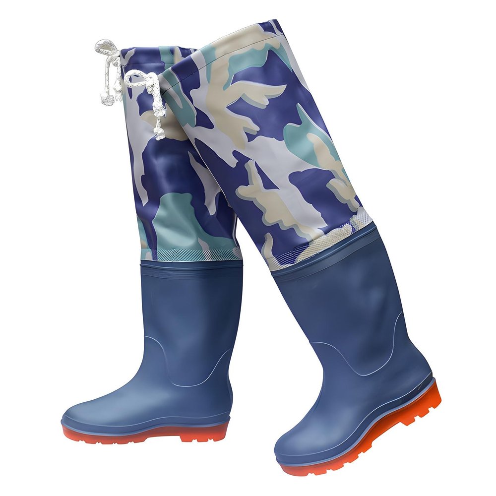 YXLYFDLY Hip Waders Sturdy PVC Hip Boots, Waterproof Camo Mens Hip Waders Fit Foot Shape, for Hunting Marshes Fishing(6)