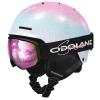 Odoland Kids Ski Helmet, Snow Helmet with Ski Goggles for Boys and Girls, Safety Youth Snowboard Sports Helmets and Goggles Set for Children Ages 6-14, Sparkly Gradient Pink Cyan,XS view 1