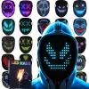 JDBMAOYE Led Mask, Lighted Up Mask with Gesture Sensing,Led Mask Costume for Halloween Costume,Masquerade,Cosplay Party view 1