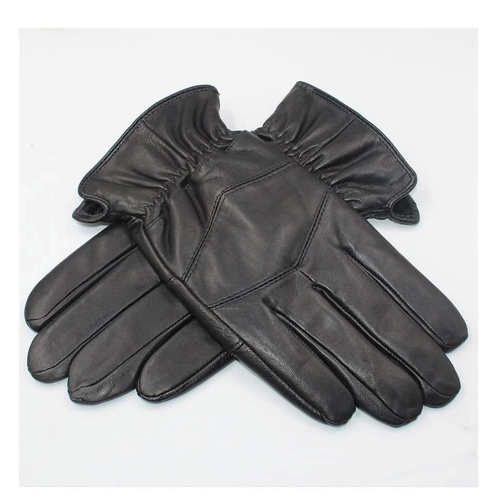 BKEKM Gloves Men's Leather Warm Gloves Fleece Winter Gloves Windproof Lined Thick Driving Gloves Comfortable Cold Weather Gloves Comfortable