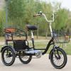 JIYIAN Black,16 inch, Adult Pedal Tricycle,Cruiser Trike 3 Wheel Bikes Cargo Basket and Comfortable Seat for Seniors, Women, Men/Children for Shopping Picnic Outdoor Sports view 1