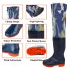 YXLYFDLY Hip Waders Blue Camo Hip Waders, Nylon Rubber Hip Boots Thick Oxford Sole, for Farming Gardening Lakes(6.5) view 4