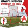 ZEALFEEL Volleyball Rebounder, 6-Angle Adjustable 4x7 FT Volleyball Rebound Net for Backyard with Steel Frame & High-Tension PE Netting, Volleyball Bounce Back Net Practice for Setting Spiking Bumping view 2
