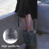 Hyuetrsa Womens Fur Leg Warmer, Faux Fur Leg Warmers, Fur Leg Warmer Winter Furry Long Boot for Wolf Costume Leg Warmers in Winter Halloween Christmas Parties, Grey view 3