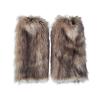 Hyuetrsa Womens Fur Leg Warmer, Faux Fur Leg Warmers, Fur Leg Warmer Winter Furry Long Boot for Wolf Costume Leg Warmers in Winter Halloween Christmas Parties, Grass yellow view 1