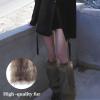 Hyuetrsa Womens Fur Leg Warmer, Faux Fur Leg Warmers, Fur Leg Warmer Winter Furry Long Boot for Wolf Costume Leg Warmers in Winter Halloween Christmas Parties, Grass yellow view 4