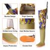 YXLYFDLY Hip Waders Yellow Camo Fishing Wader, Mens PVC Hip Waders Comfortable Flexibility, for Hunting Marshes(7.5) view 4