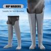 JCWGLY Outdoor Hip Waders Boots PVC Waterproof Fishing Boots for Men Women Lightweight Wader Boots for Swamp/Stream/Hunting(9.5) view 2