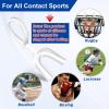 Copkim 50 Pcs Strapped Mouth Guard Bulk Not Boil Football Mouthguards with Strap, Soft Sport Mouthpiece Mouth Protector for Football Boxing Basketball Hockey Lacrosse Wrestling Rugby(White,Adults) view 3