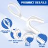 Copkim 50 Pcs Strapped Mouth Guard Bulk Not Boil Football Mouthguards with Strap, Soft Sport Mouthpiece Mouth Protector for Football Boxing Basketball Hockey Lacrosse Wrestling Rugby(White,Adults) view 4