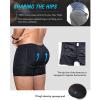 HUSILKY Men's Underwear Boxer Briefs Tummy Control Body Shaper Padded Enhancing Underwear Butt Lifter Shapewear(Black,4X-Large) view 3