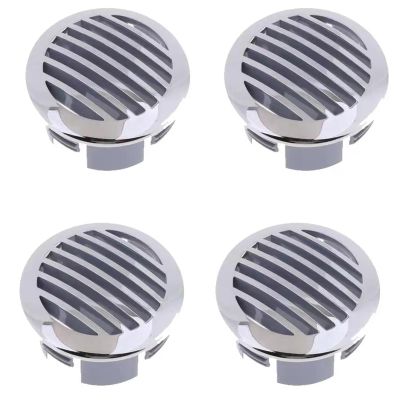 COVOZAMA 4 Pcs 4-inch/101mm Adjustable Marine Vent Cover, 316 Stainless Steel Air Flow Vent Cover for RV Boats, Polished Finish for RVs, Boats, Yachts (4 Inch)