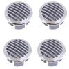 COVOZAMA 4 Pcs 4-inch/101mm Adjustable Marine Vent Cover, 316 Stainless Steel Air Flow Vent Cover for RV Boats, Polished Finish for RVs, Boats, Yachts (4 Inch) view 1