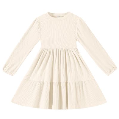 TATAKERI Toddler Baby Girl Dresses Causal Ruffle Little Girl Long Sleeve Sweater Dress Fall Winter Outfits