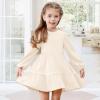 TATAKERI Toddler Baby Girl Dresses Causal Ruffle Little Girl Long Sleeve Sweater Dress Fall Winter Outfits view 2