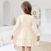 TATAKERI Toddler Baby Girl Dresses Causal Ruffle Little Girl Long Sleeve Sweater Dress Fall Winter Outfits view 3