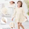 TATAKERI Toddler Baby Girl Dresses Causal Ruffle Little Girl Long Sleeve Sweater Dress Fall Winter Outfits view 4