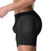 HUSILKY Men's Underwear Boxer Briefs Tummy Control Body Shaper Padded Enhancing Underwear Butt Lifter Shapewear(Black,XX-Large) view 1