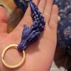 Amposei Bone Dragon Keychain, 3D Printed Dragon Keychain, Dragon Pendant Keyring, Dragon Year Ornament for Keys Backpacks (Grey) view 3