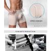 HUSILKY Men's Underwear Boxer Briefs Tummy Control Body Shaper Padded Enhancing Underwear Butt Lifter Shapewear(Skin color,Small) view 3
