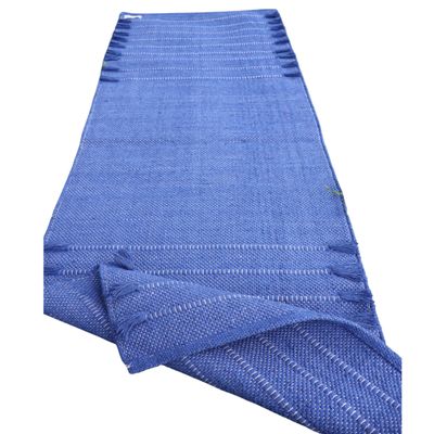 Cotton Yoga Mat - Eco-Friendly Hand-Woven Rug - Non Slip & Thick (24x72x5mm) for Everyday Fitness at Home - Comfortable Extra-Long (Blue)