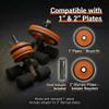 Exura Tib Bar Adjustable Tibialis Trainer for ATG & Knees Over Toes, Fits 1 and 2 Plates, Tibialis Bar for Shin, Ankle & Lower Leg Strength, Calf Raise & Leg Extension Workouts view 2