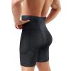 HUSILKY Men Butt Lifter Shapewear Padded Briefs Boxers High Waist Body Shaper Tummy Control 4 Detachable Pads(Black,XX-Large) view 1