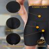 HUSILKY Men Butt Lifter Shapewear Padded Briefs Boxers High Waist Body Shaper Tummy Control 4 Detachable Pads(Black,XX-Large) view 3