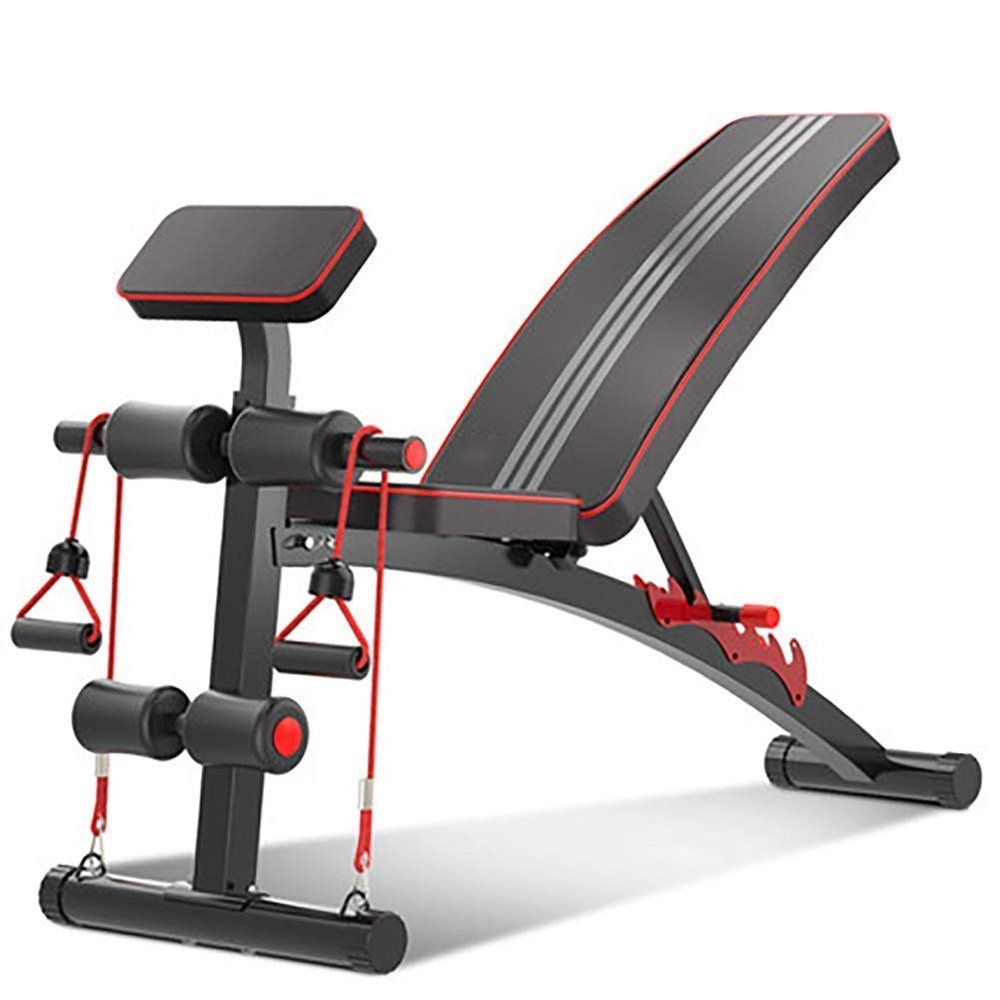 ERoomQ Weights Bench Workout Bench Dumbbell Bench Dumbbell Bench Supine Table, Multifunction Dumbbell Bench, Adjustable Weight Bench Gym Exercise Bench, Black, B